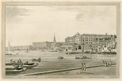 View of Somerset Place, the Adelphi, etc from the Temple Garden by Joseph Farington